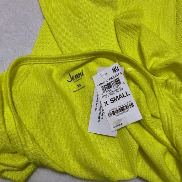 Jenni NWT Bright Yellow Long Sleeves Sleepwear Top Women Various - Picture 7 of 9